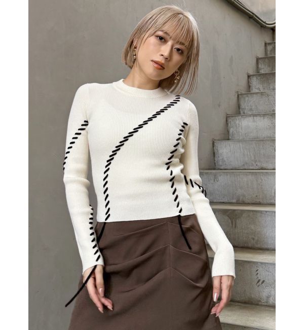 MURUA「ステッチリブニット」|ニット・セーター|