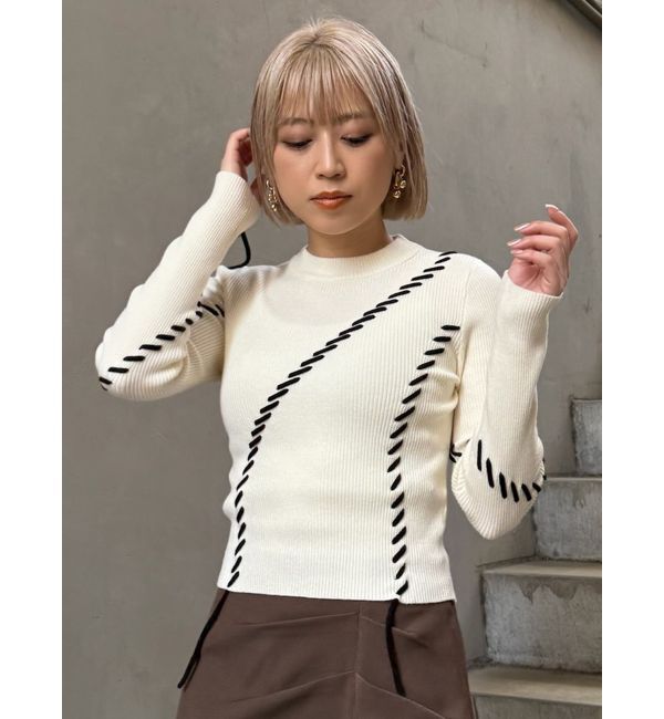 MURUA「ステッチリブニット」|ニット・セーター|