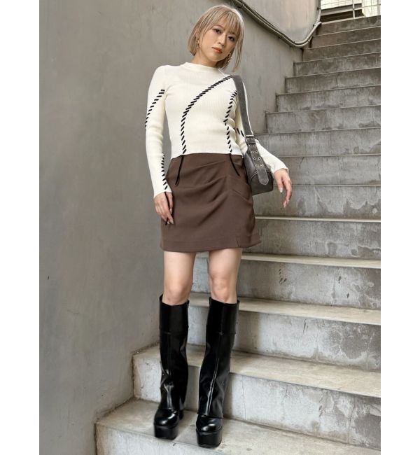 MURUA「ステッチリブニット」|ニット・セーター|