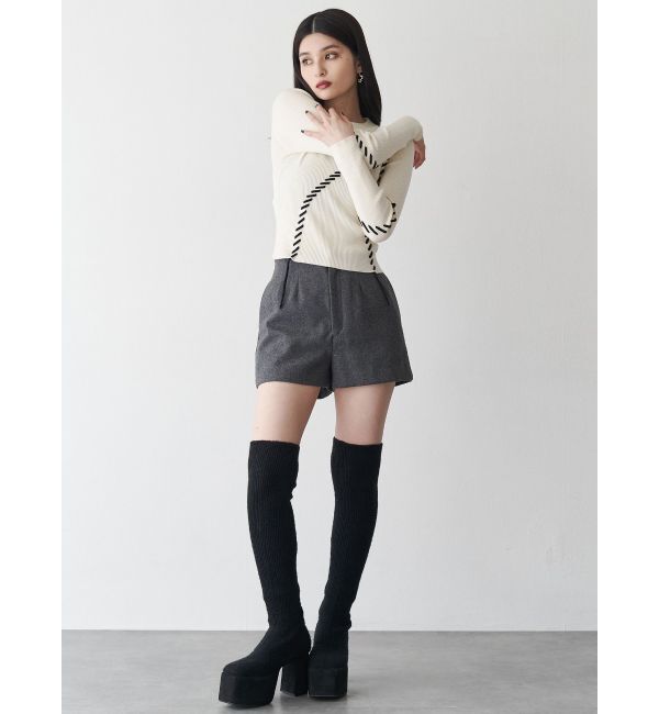 MURUA「ステッチリブニット」|ニット・セーター|