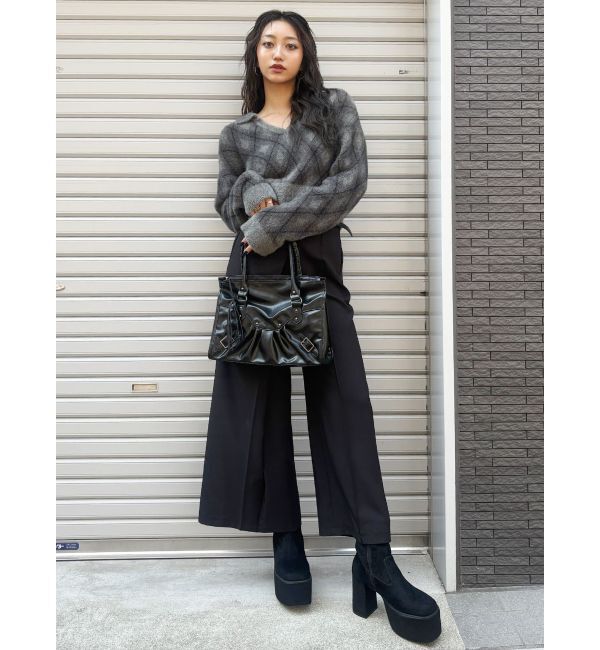 MURUA「ベロアスクエアブーツ」|ショートブーツ|