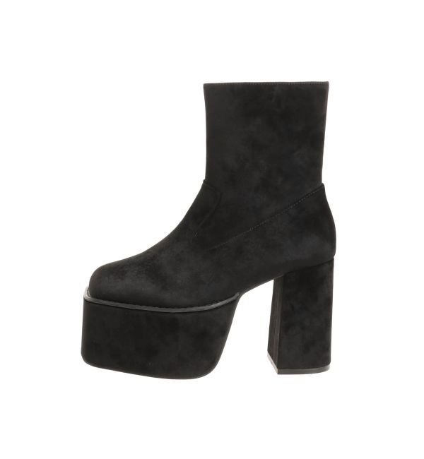 MURUA「ベロアスクエアブーツ」|ショートブーツ|