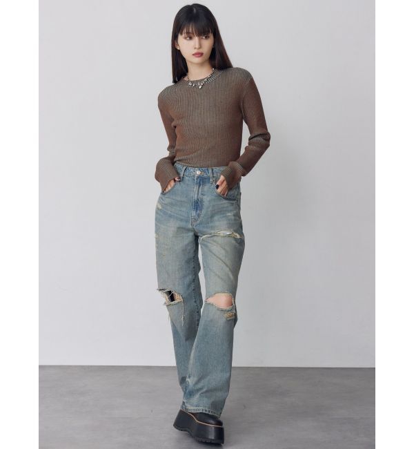 MURUA「グリンプスダメージデニム」|デニム|