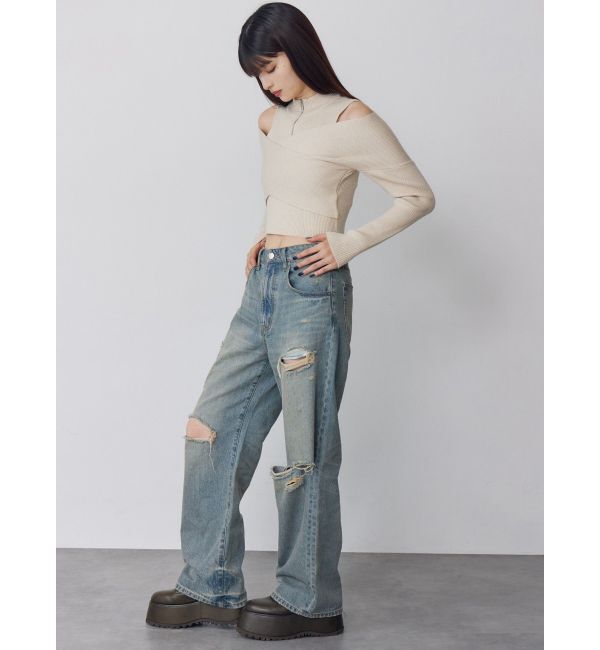 MURUA「グリンプスダメージデニム」|デニム|