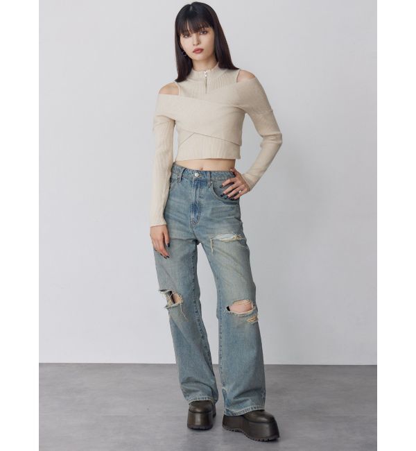 MURUA「グリンプスダメージデニム」|デニム|