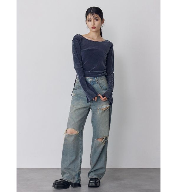 MURUA「グリンプスダメージデニム」|デニム|