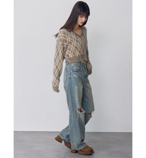 MURUA「グリンプスダメージデニム」|デニム|