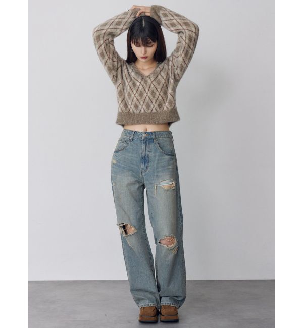 MURUA「グリンプスダメージデニム」|デニム|