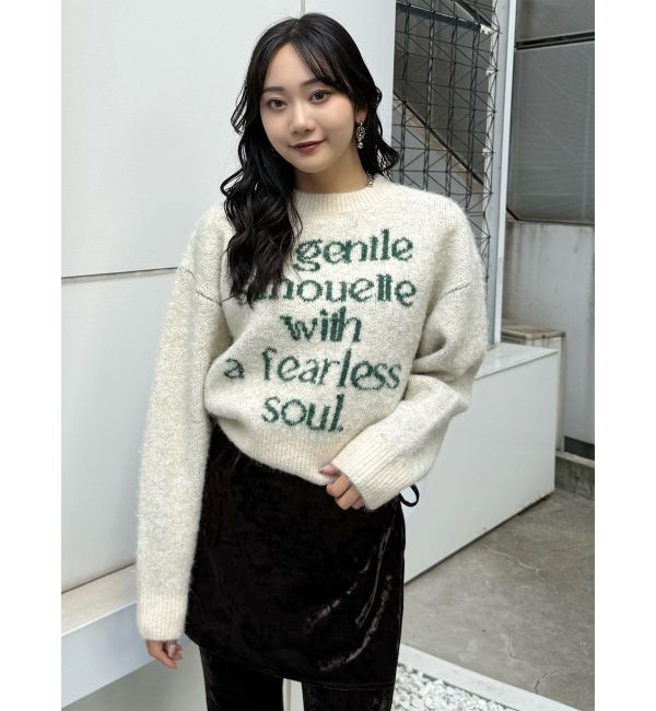 MURUA「フレーズカラーロゴニット」|ニット・セーター|