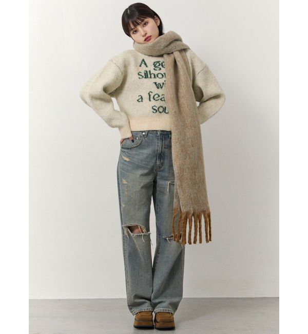 MURUA「フレーズカラーロゴニット」|ニット・セーター|