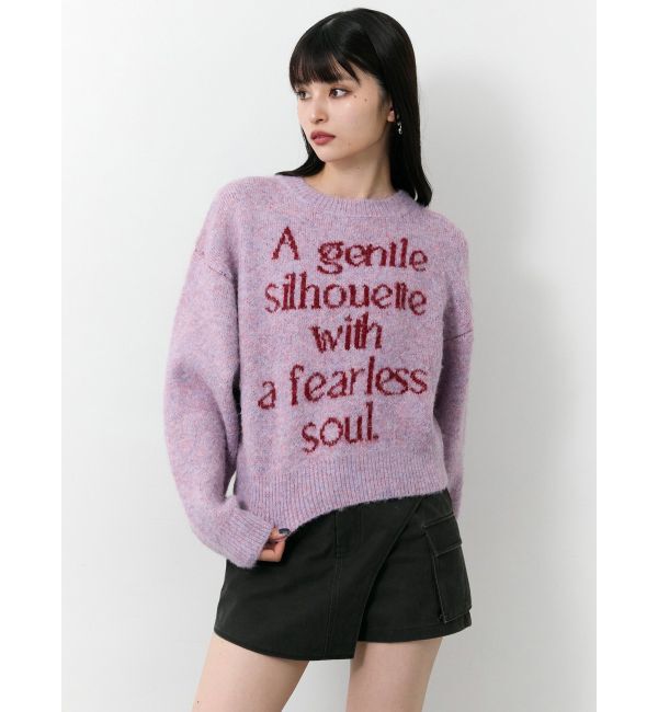 MURUA「フレーズカラーロゴニット」|ニット・セーター|