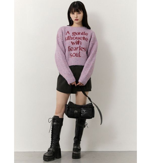 MURUA「フレーズカラーロゴニット」|ニット・セーター|