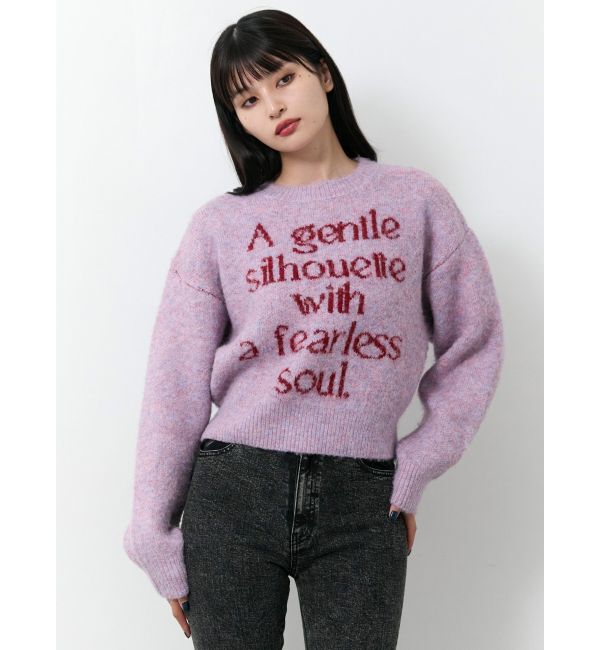 MURUA「フレーズカラーロゴニット」|ニット・セーター|