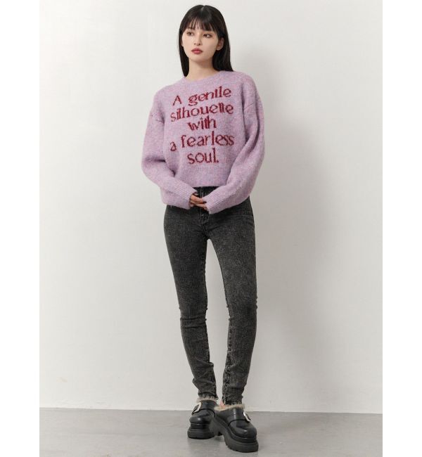 MURUA「フレーズカラーロゴニット」|ニット・セーター|