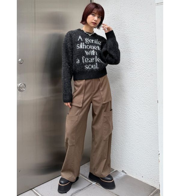 MURUA「フレーズカラーロゴニット」|ニット・セーター|