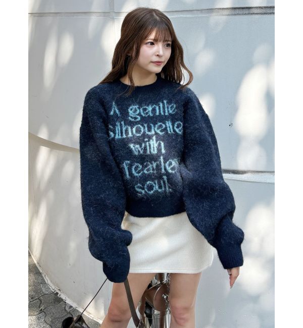 MURUA「フレーズカラーロゴニット」|ニット・セーター|