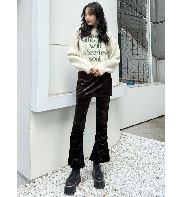 MURUA「フレーズカラーロゴニット」|ニット・セーター|