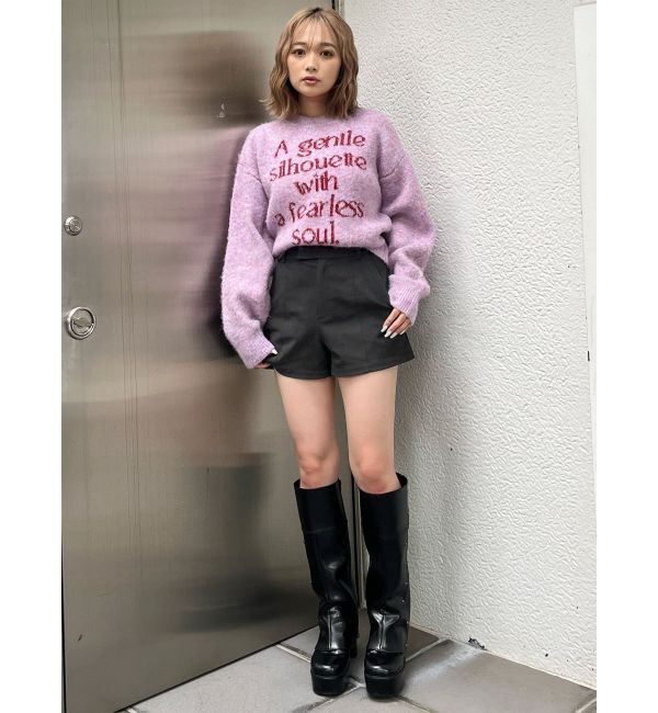 MURUA「フレーズカラーロゴニット」|ニット・セーター|