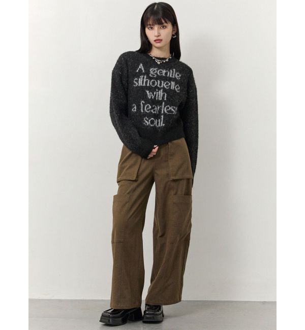 MURUA「フレーズカラーロゴニット」|ニット・セーター|