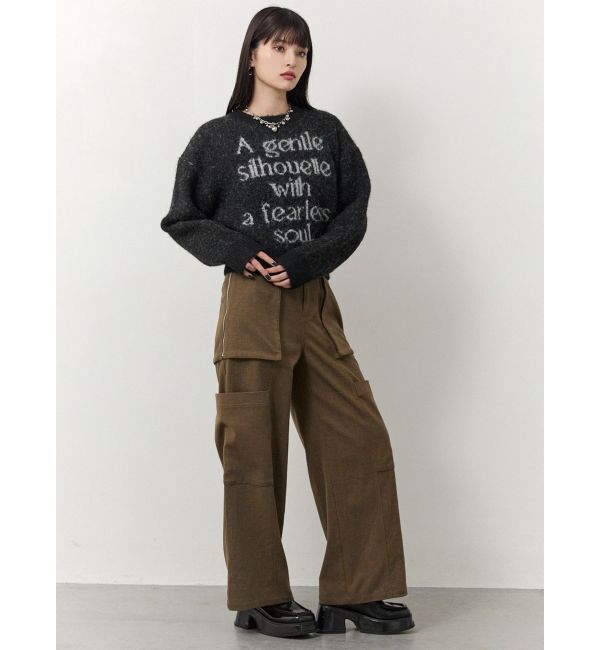 MURUA「フレーズカラーロゴニット」|ニット・セーター|