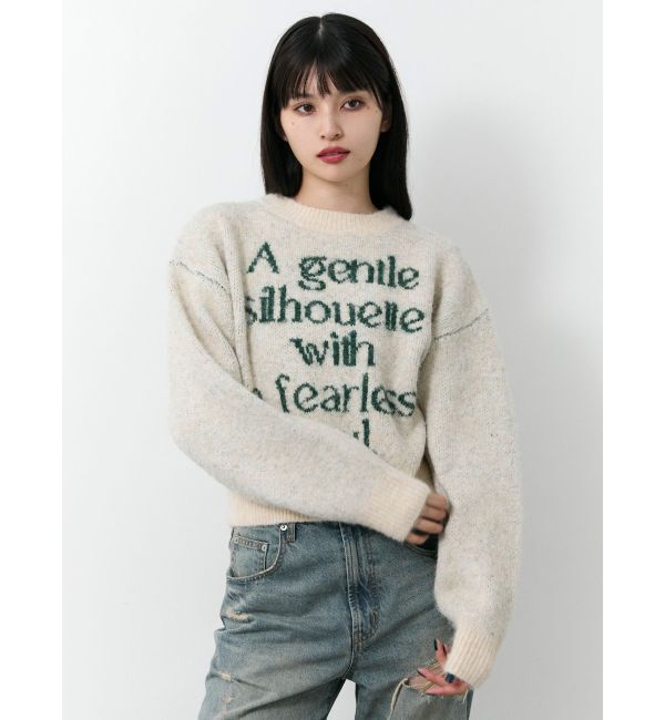 MURUA「フレーズカラーロゴニット」|ニット・セーター|