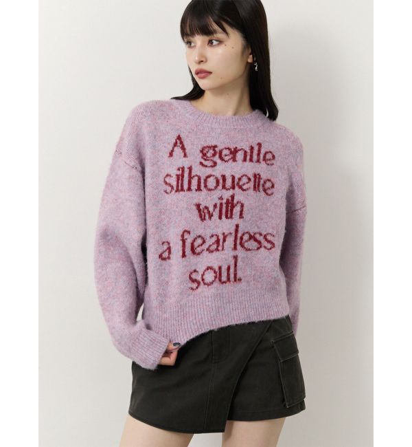 MURUA「フレーズカラーロゴニット」|ニット・セーター|ピンク