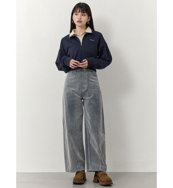 MURUA「シャツレイヤードハーフジップスウェット」|スウェット・ジャージ|