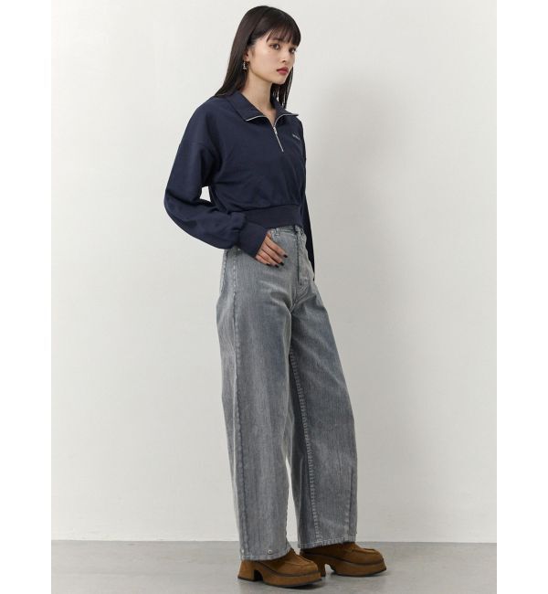 MURUA「シャツレイヤードハーフジップスウェット」|スウェット・ジャージ|