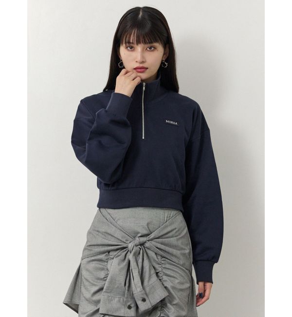 MURUA「シャツレイヤードハーフジップスウェット」|スウェット・ジャージ|