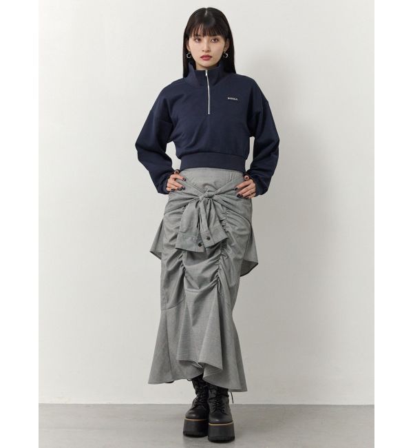 MURUA「シャツレイヤードハーフジップスウェット」|スウェット・ジャージ|