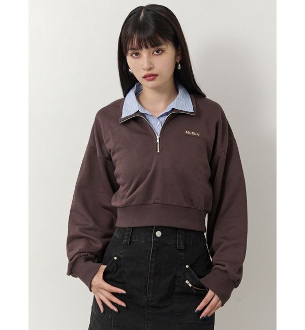 MURUA「シャツレイヤードハーフジップスウェット」|スウェット・ジャージ|