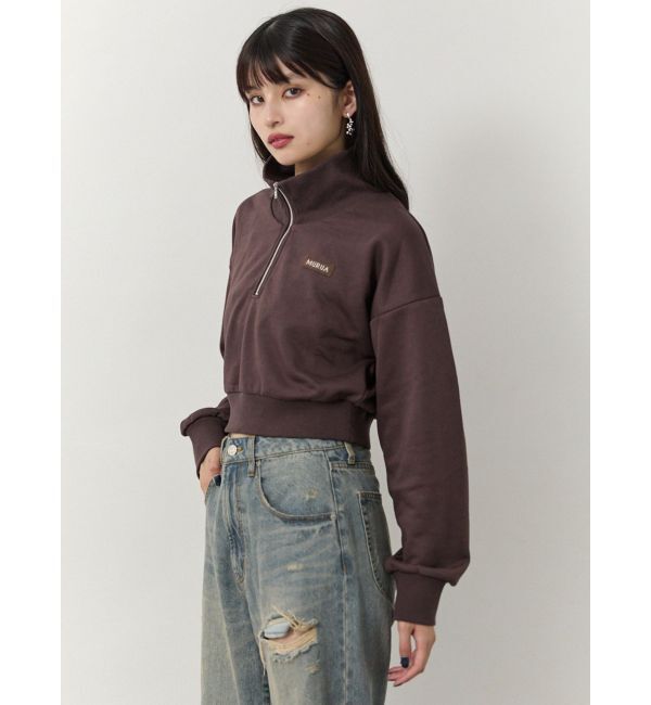 MURUA「シャツレイヤードハーフジップスウェット」|スウェット・ジャージ|