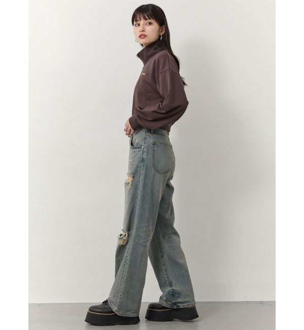 MURUA「シャツレイヤードハーフジップスウェット」|スウェット・ジャージ|