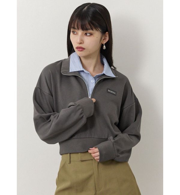MURUA「シャツレイヤードハーフジップスウェット」|スウェット・ジャージ|