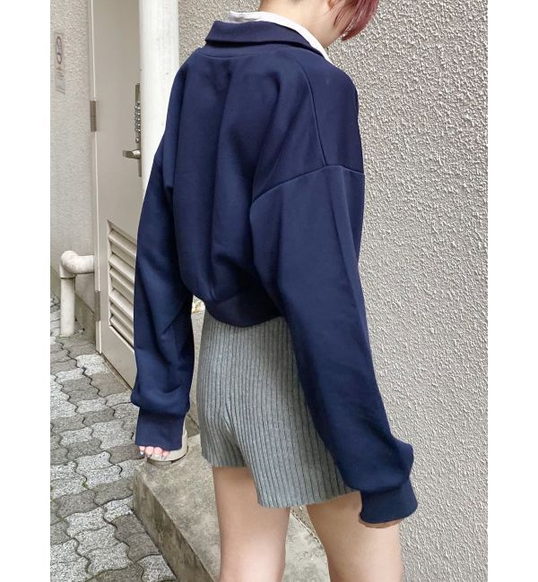 MURUA「シャツレイヤードハーフジップスウェット」|スウェット・ジャージ|