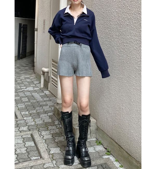 MURUA「シャツレイヤードハーフジップスウェット」|スウェット・ジャージ|