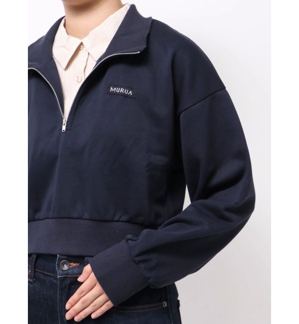 MURUA「シャツレイヤードハーフジップスウェット」|スウェット・ジャージ|