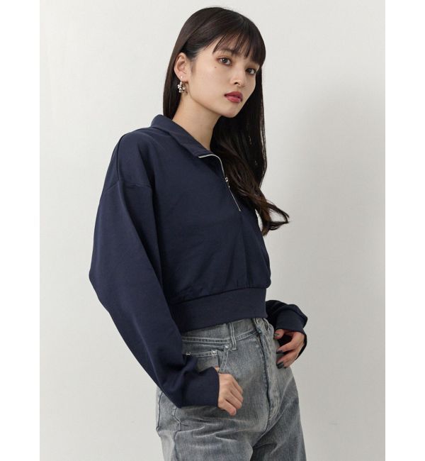 MURUA「シャツレイヤードハーフジップスウェット」|スウェット・ジャージ|