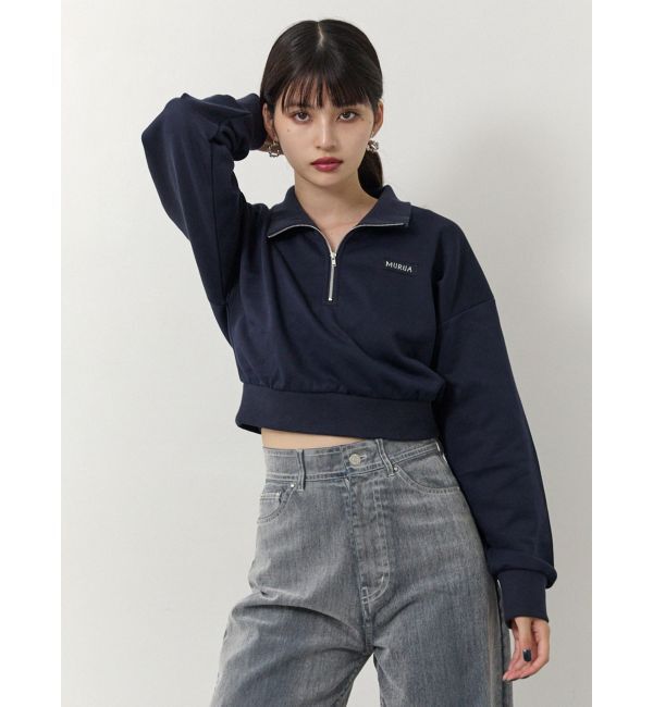 MURUA「シャツレイヤードハーフジップスウェット」|スウェット・ジャージ|