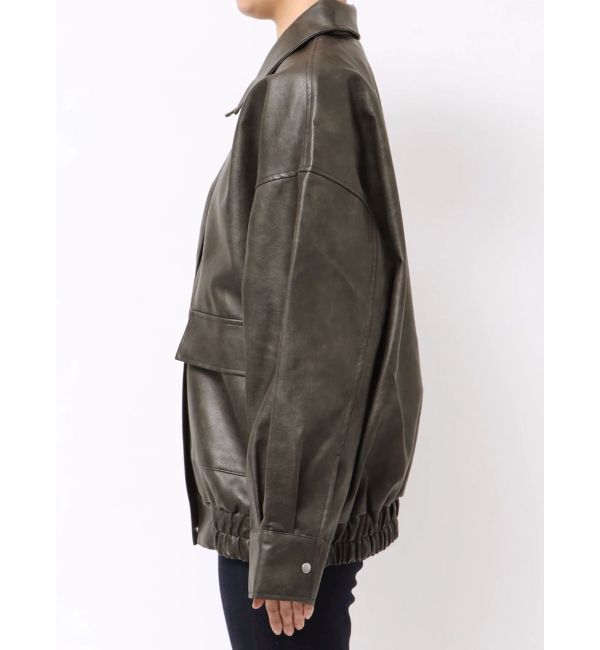 MURUA「ヴィンテージフェイクレザーブルゾン」|ブルゾン・スタジャン|