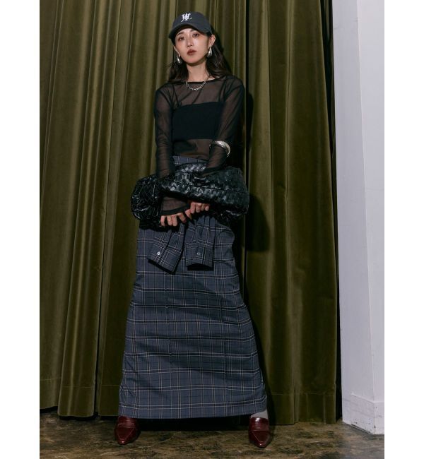 MURUA「【YUKKOコラボ】2WAYシャツライクジャンスカ」|ジャンパースカート|