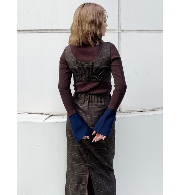 MURUA「【YUKKOコラボ】2WAYシャツライクジャンスカ」|ジャンパースカート|