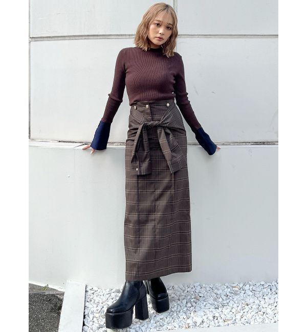 MURUA「【YUKKOコラボ】2WAYシャツライクジャンスカ」|ジャンパースカート|