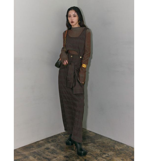 MURUA「【YUKKOコラボ】2WAYシャツライクジャンスカ」|ジャンパースカート|