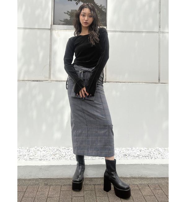 MURUA「【YUKKOコラボ】2WAYシャツライクジャンスカ」|ジャンパースカート|