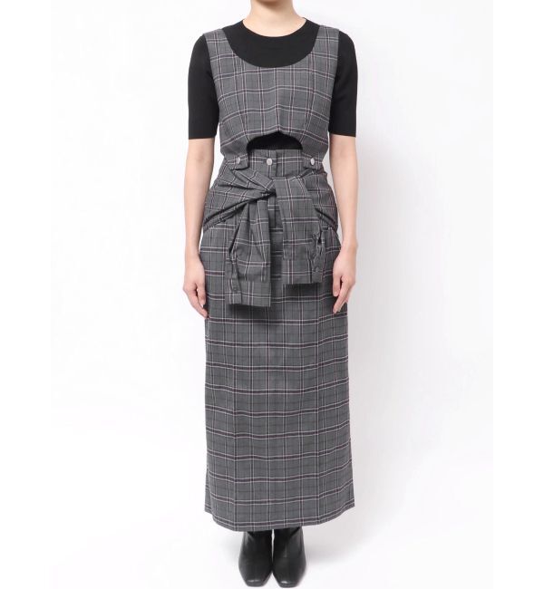 MURUA「【YUKKOコラボ】2WAYシャツライクジャンスカ」|ジャンパースカート|