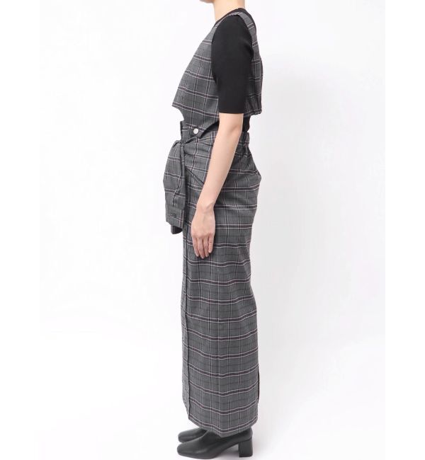 MURUA「【YUKKOコラボ】2WAYシャツライクジャンスカ」|ジャンパースカート|