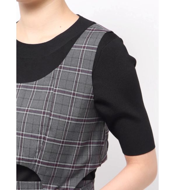 MURUA「【YUKKOコラボ】2WAYシャツライクジャンスカ」|ジャンパースカート|