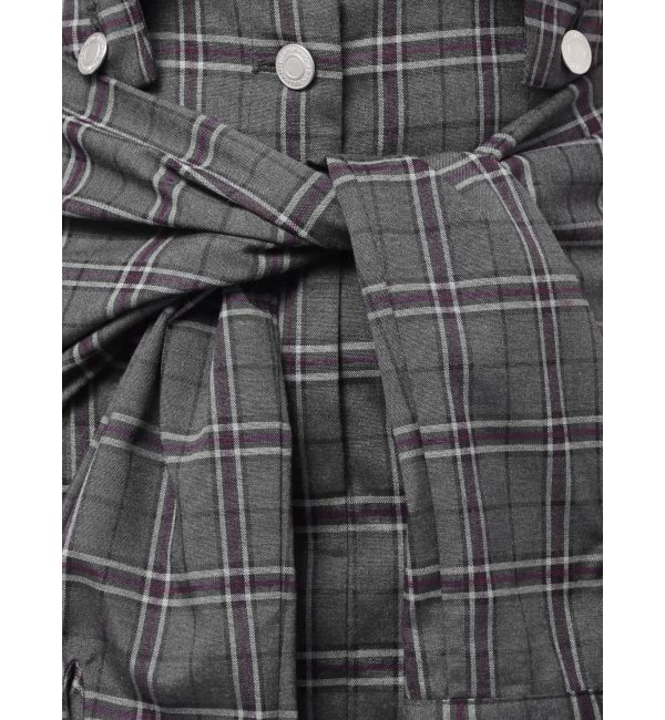 MURUA「【YUKKOコラボ】2WAYシャツライクジャンスカ」|ジャンパースカート|