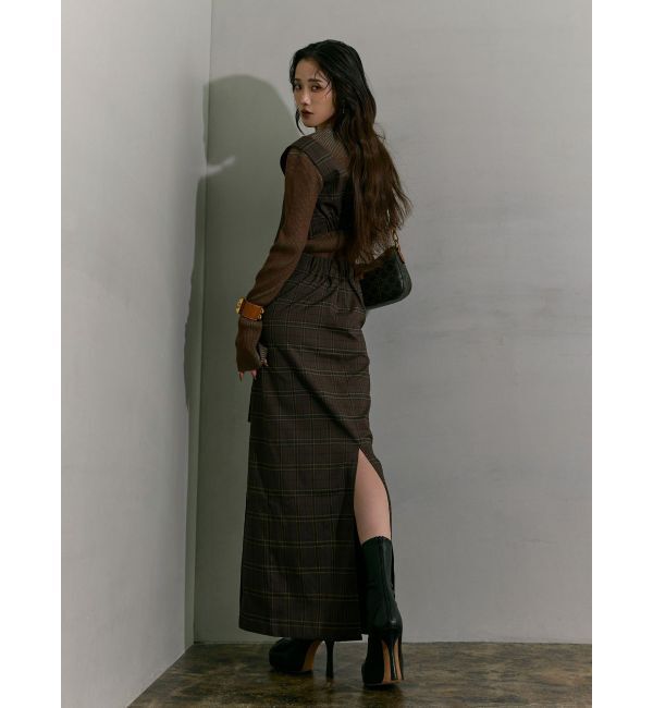 MURUA「【YUKKOコラボ】2WAYシャツライクジャンスカ」|ジャンパースカート|